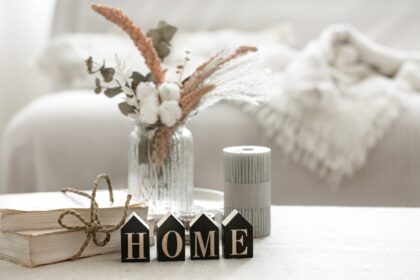 Home still life with decorative elements for the home.