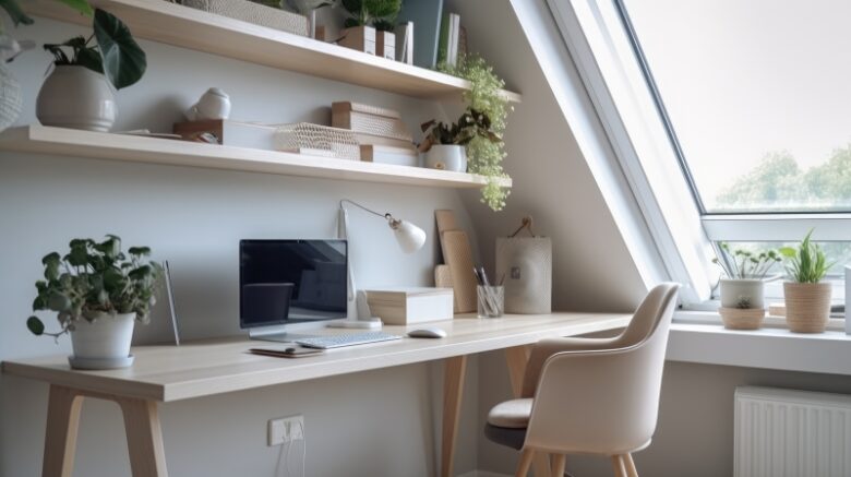 Inspiring office interior design Scandinavian style Generative AI AIG 31.