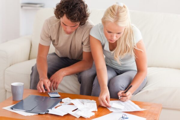 Couple working together